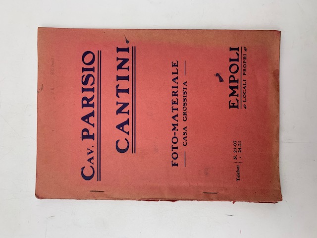 Cav. Parisio Cantini. Foto-materiale Casa grossista, Empoli (Catalogo 1936)